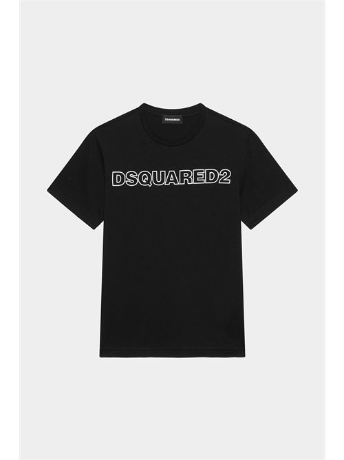 t-shirt bambino nera DSQUARED | DQ1757D00MV/DQ900