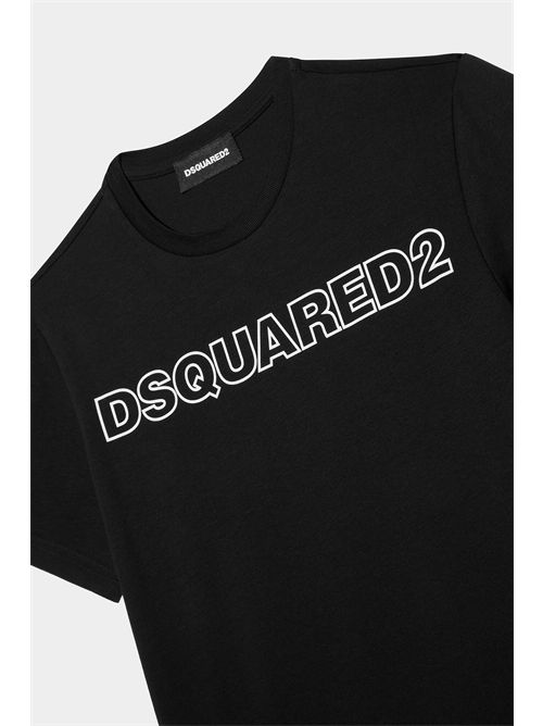 t-shirt bambino nera DSQUARED | DQ1757D00MV/DQ900