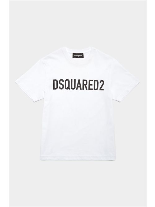 t-shirt bambino bianca DSQUARED | DQ1832D0A4C/DQ100