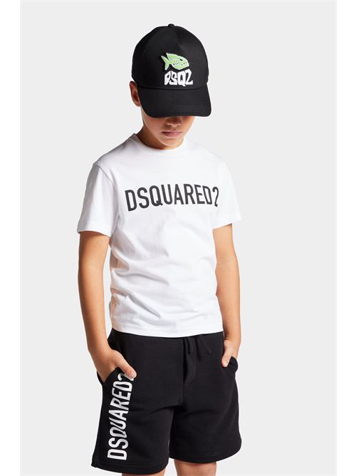 t-shirt bambino bianca DSQUARED | DQ1832D0A4C/DQ100