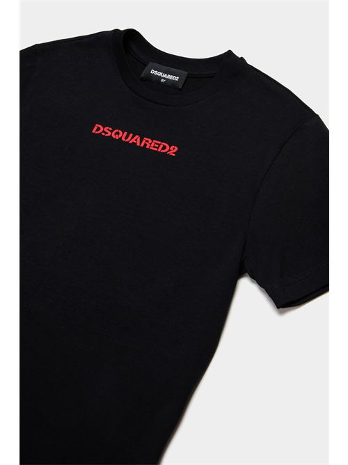 t-shirt bambino nera DSQUARED | DQ2478D004G/DQ900