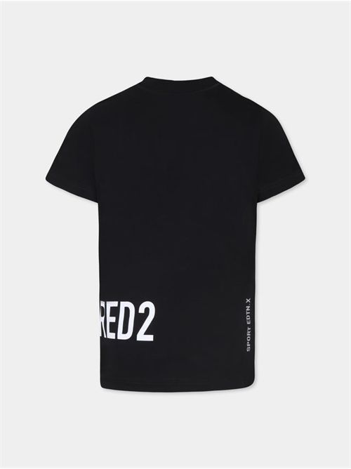 t-shirt boy black DSQUARED | DQ2537D004G/DQ900