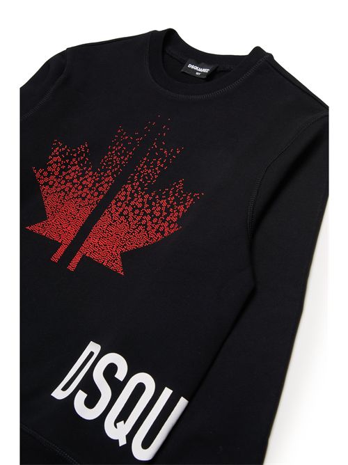 sweatshirt boy black DSQUARED | DQ2538D0094/DQ900