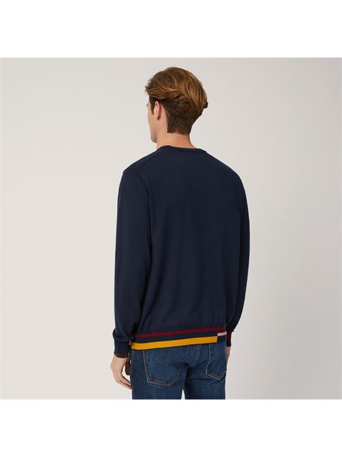 pullover uomo blu HARMONT & BLAINE | HRM650030788/801