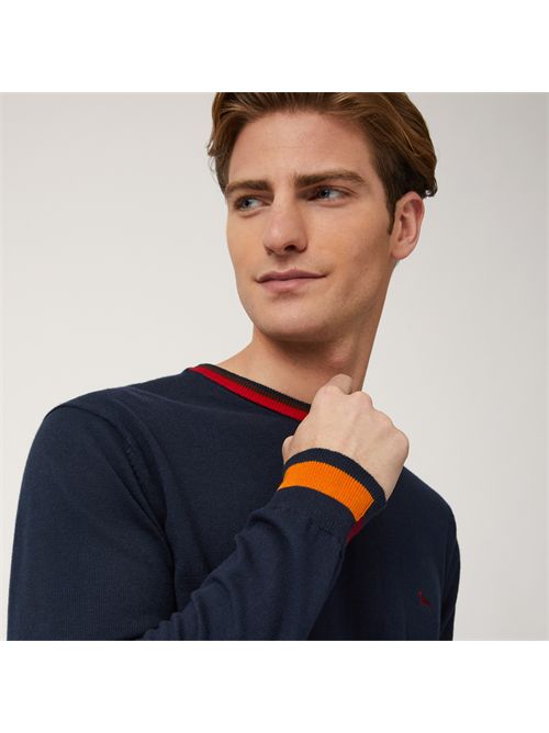 pullover uomo blu HARMONT & BLAINE | HRM650030788/801