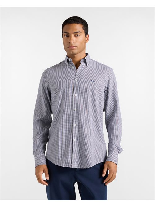 Camicia Uomo armaturato pied-de-poule Regular Fit ciclamino