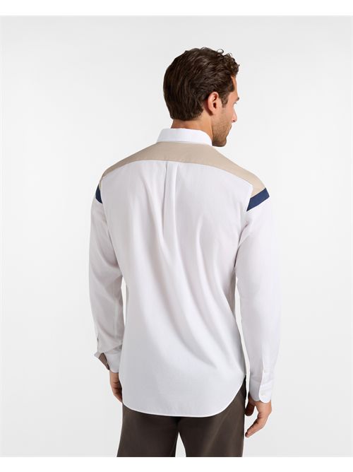 Camicia Uomo popeline peach con fasce Regular Fit bianco HARMONT & BLAINE | CRR637013967M/100