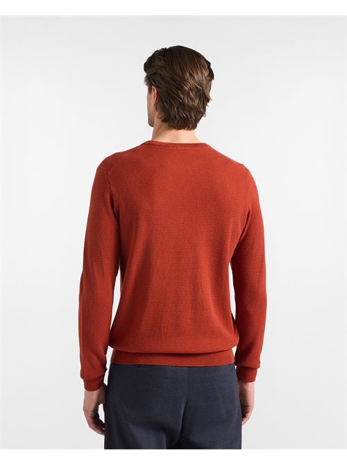 Maglia Uomo in misto lana e cotone rosso Regular Fit HARMONT & BLAINE | HRR958030788/572