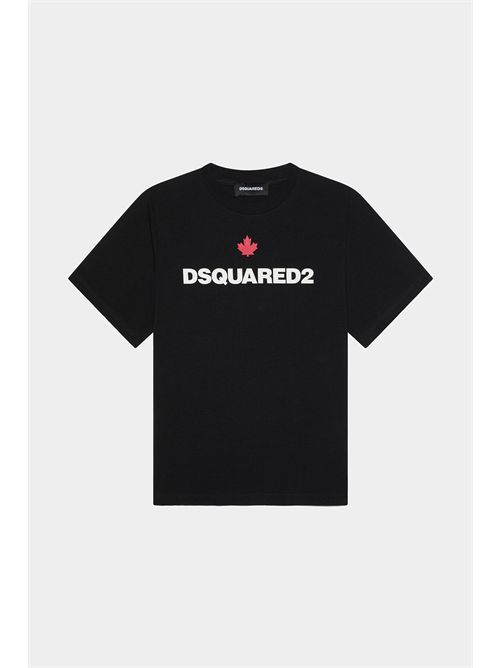 t-shirt bambino nera DSQUARED | DQ1392D008J/DQ900