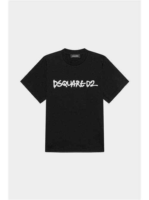 t-shirt bambino nera DSQUARED | DQ1660D004G/DQ900