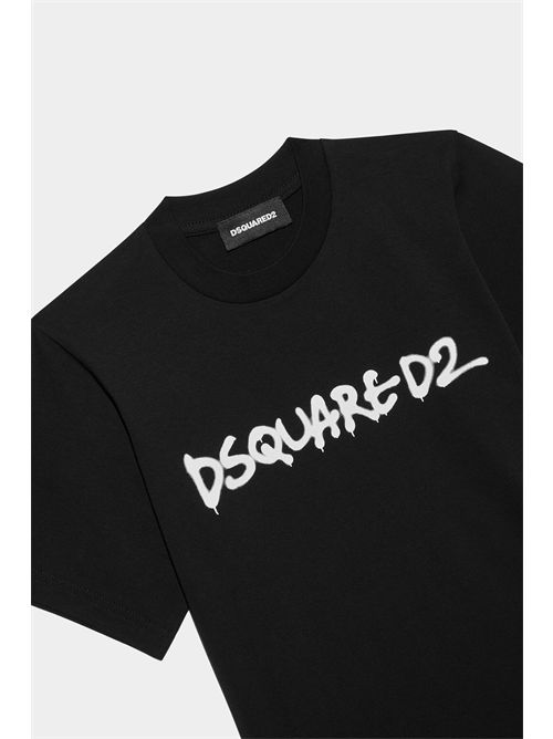 t-shirt bambino nera DSQUARED | DQ1660D004G/DQ900