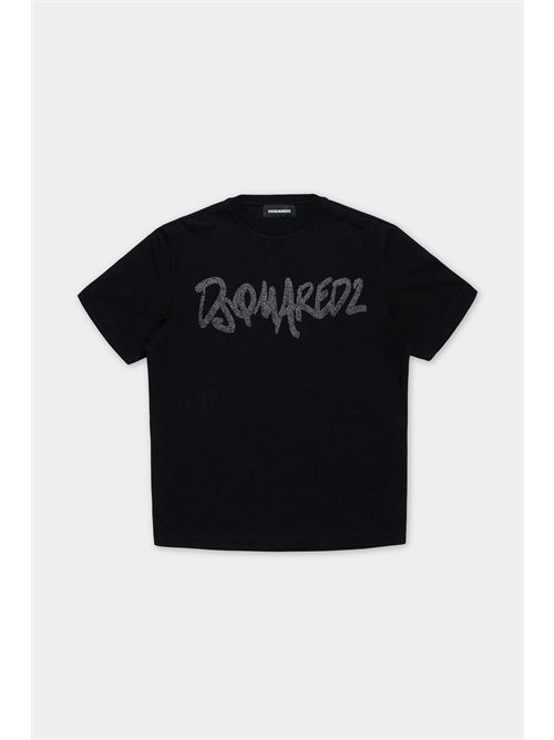 t-shirt boy black DSQUARED | DQ2714D0ACY/DQ900