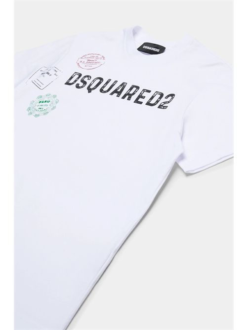 t-shirt boy white DSQUARED | DQ2753D0015/DQ100