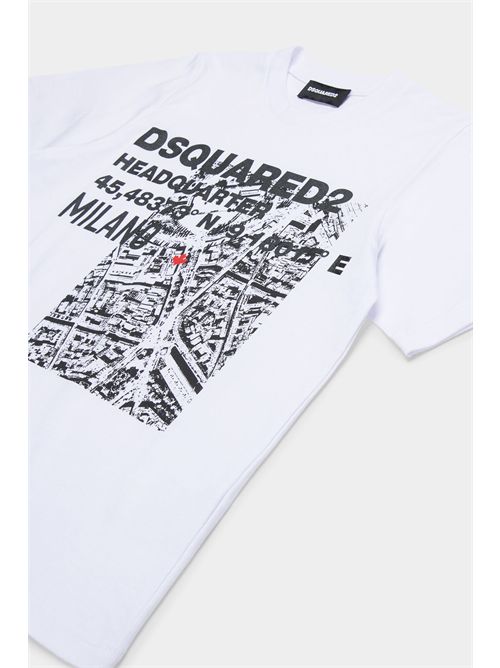 t-shirt boy white DSQUARED | DQ2801D004G/DQ100